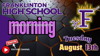 Morning Announcements August 13 2024 [upl. by Lluj]