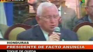 Declaración del presidente de facto en Honduras Roberto Micheletti [upl. by Bernette]