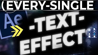 After Effects EVERY Preset Text Effect In 5 Minutes [upl. by Enyluqcaj]