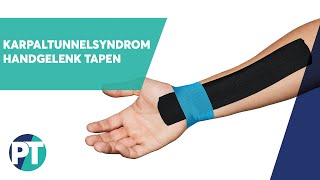 Handgelenk tapen bei Karpaltunnelsyndrom » Tape Anleitung » PhysioTape [upl. by Haidebej]