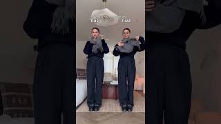 2 scarf hacks to create a balaclava 🧣 Subscribe for fashion shorts [upl. by Ilram]