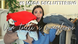 DECLUTTERING DI TUTTI I MIEI MAGLIONI 😱  Riordino dellarmadio [upl. by Rufina]