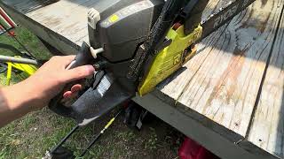 ryobi ry3716 chainsaw review [upl. by Alfy212]