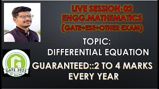 DIFFERENTIAL EQUATION  02 gate studyaccount live life viralvideo upsc [upl. by Nerrawed225]