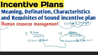 Incentive plans in hrm bcom 3rd year  methods of wage payment and incentive plans  HRM  Bcom [upl. by Larochelle]