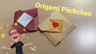 Geschenkkarte mit Origami super easy [upl. by Hardman]