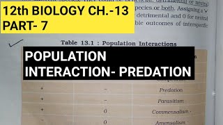 Class 12 biology chapter 13part 7Population interactionspredationStudy with Farru [upl. by Leina]