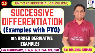 L2 SUCCESSIVE DIFFERENTIATION EXAMPLES  nth OREDER DERIVATIVE EXERCISE  nth DERIVATIVE EXAMPLES [upl. by Francoise]