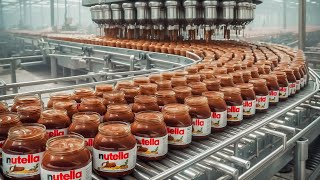 How Nutella Is Made In Factory Bulk Production Of Chocolate Spread Using Advanced Machines [upl. by Eleik]