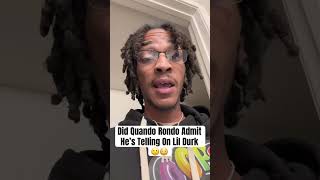 Did Quando Rondo Admit He’s Telling On Lil Durk 🙁😳 chiraq drill shorts fyp [upl. by Bobinette]