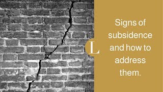 Signs of subsidence and how to address them [upl. by Finn]