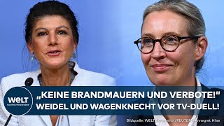 TVDUELL quotKeine Brandmauernquot  Alice Weidel und Sahra Wagenknecht in Debattierlaune [upl. by Assena]