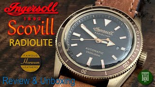 Ingersoll quotScovillquot Radiolite 100m Bronze Automatic Watch  Review amp Unboxing I05001  IN619 [upl. by Colson]