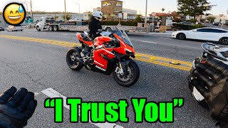 Test Riding a 100000 Motorcycle 😰  Ducati Superleggera V4 Panigale [upl. by Cowan727]