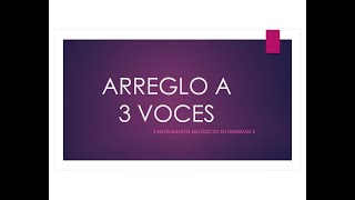 ARREGLO A 3 VOCES [upl. by Lourdes]