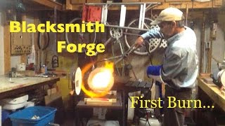 Blacksmith Propane Forge  1st Firing To Forge Welding Heat  MSFN [upl. by Auqinimod]