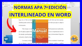 Cómo PONER el INTERLINEADO en WORD según Normas APA 7ma Edición [upl. by Erdda]