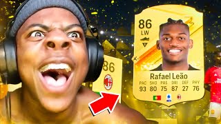 ishowspeeds LUCKIEST FIFA 24 Pack Opening Packs RONALDO RAFAEL LEAO [upl. by Vastha]