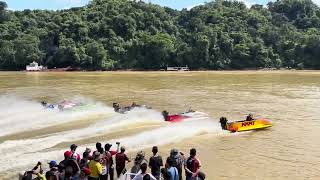 Kapit powerboat race 2024 30HP 3CYL Race 1 [upl. by Howell882]