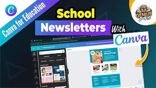 How to Create School Newsletters in Canva  Easy and Effective Guide by Genius Junkie [upl. by Dimah]