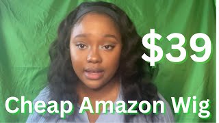 Cheap Amazon headband wig for 39 amazonwigs wigreview amazonwigreview gluelesswiggluelesswigs [upl. by Sharona]