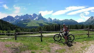 Rifugio Passo Lusia  Malga Bocche  Forte Dossaccio  30 Giugno 2018  Mountainbike [upl. by Eveam4]