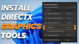 How To Install DirectX Graphics Tools In Windows 11 [upl. by Marr]