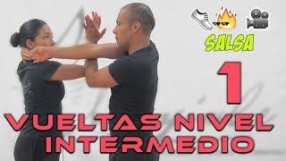 🔥 SALSA  Tutorial Paso a Paso Vueltas y Figuras Nivel Intermedio 1 con MAYIMBE  Dance On Fire [upl. by Ziza]