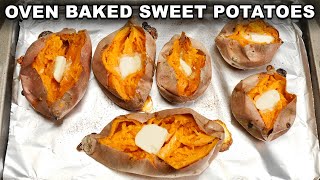 How To Cook Baked Sweet Potatoes in the Oven [upl. by Gaiser626]