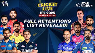 TATA IPL 2025 REVEALED ALL retained amp released players from IPL franchises  IPLRetentionsOnStar [upl. by Launcelot]