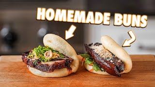 Perfect Homemade Pork Belly Bao Buns 2 Ways [upl. by Esorbma]