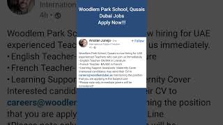 Immediate Hiring Join Woodlem Park School in Dubai 🌟 dubai education jobs jobsindubai teacher [upl. by Eskill]