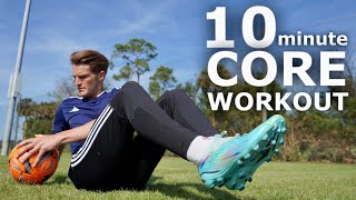 10 Minute Core Workout For Footballers  Follow Along Workout For Athletes [upl. by Chubb]