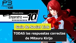 Persona 3 Reload  Guía de Social Link  TODAS las respuestas correctas de Mitsuru Kirijo [upl. by Ludlow]