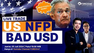 US NFP BAD USD LIVE TRADING  FOREXimf [upl. by Mychal399]