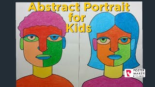 how to draw Self portrait in Abstract style [upl. by Notslar107]