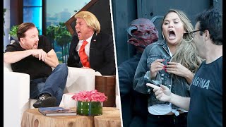 Best Ellen Scares Celebrities Moments on the Ellen Show [upl. by Petta]