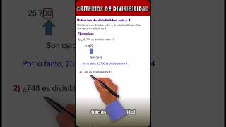 Criterios de divisibilidad del 4 – Criterios de divisibilidad entre 4  divisibilidad quidimat [upl. by Lesli]