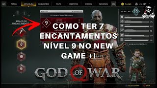 Localização de 7 encantamentos nível 9 em God of War New Game [upl. by Ciredec]