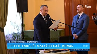 Letette esküjét DzakácsPaál István – Erdélyi Magyar Televízió [upl. by Anabelle386]