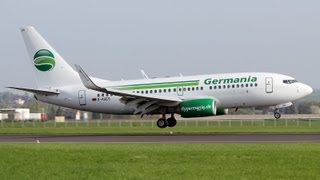 Germania 73775B DAGES takeoff at Linz Hörsching LOWL LNZ [upl. by Yelyah]