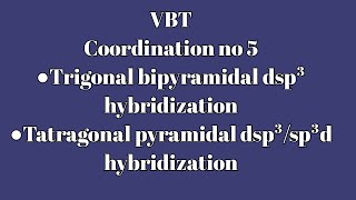 Coordination no 5 dsp³ and sp³d hybridization VBT in coordination compound very easy [upl. by Cleary]