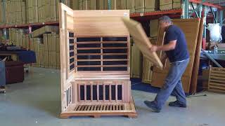 Two Person Elite Far Infrared Sauna assembly [upl. by Hutton493]