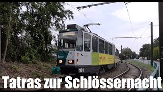 Straßenbahn Potsdam Tatras zur Schlössernacht am 15082015 [upl. by Enilekaj]