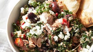 Mediterranean Tuna Salad with Creamy Feta Dressing [upl. by Atinrahs]