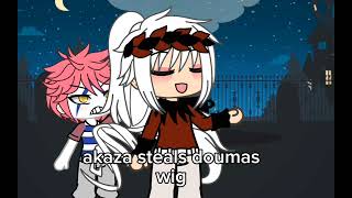 akaza steals doumas wig gacha life lazy [upl. by Fabria]