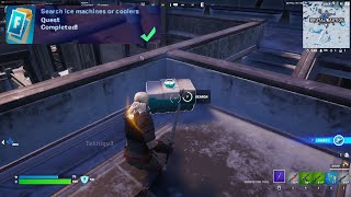 Search ice machines or coolers in Fortnite Week 10 Quest [upl. by Erbma]