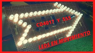 🔴FLECHA CON LEDS EN MOVIMIENTO 4017 Y 555 ✅💪 [upl. by Adeys207]