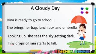 Reading Comprehension For Kids A Cloudy Day [upl. by Eatnoj]