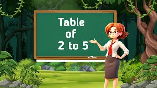 Table of 2 to 5  Multiplication Table 2 to 5  Rhythmic table of two to five  2 se 5 tak ke tables [upl. by Filippa114]